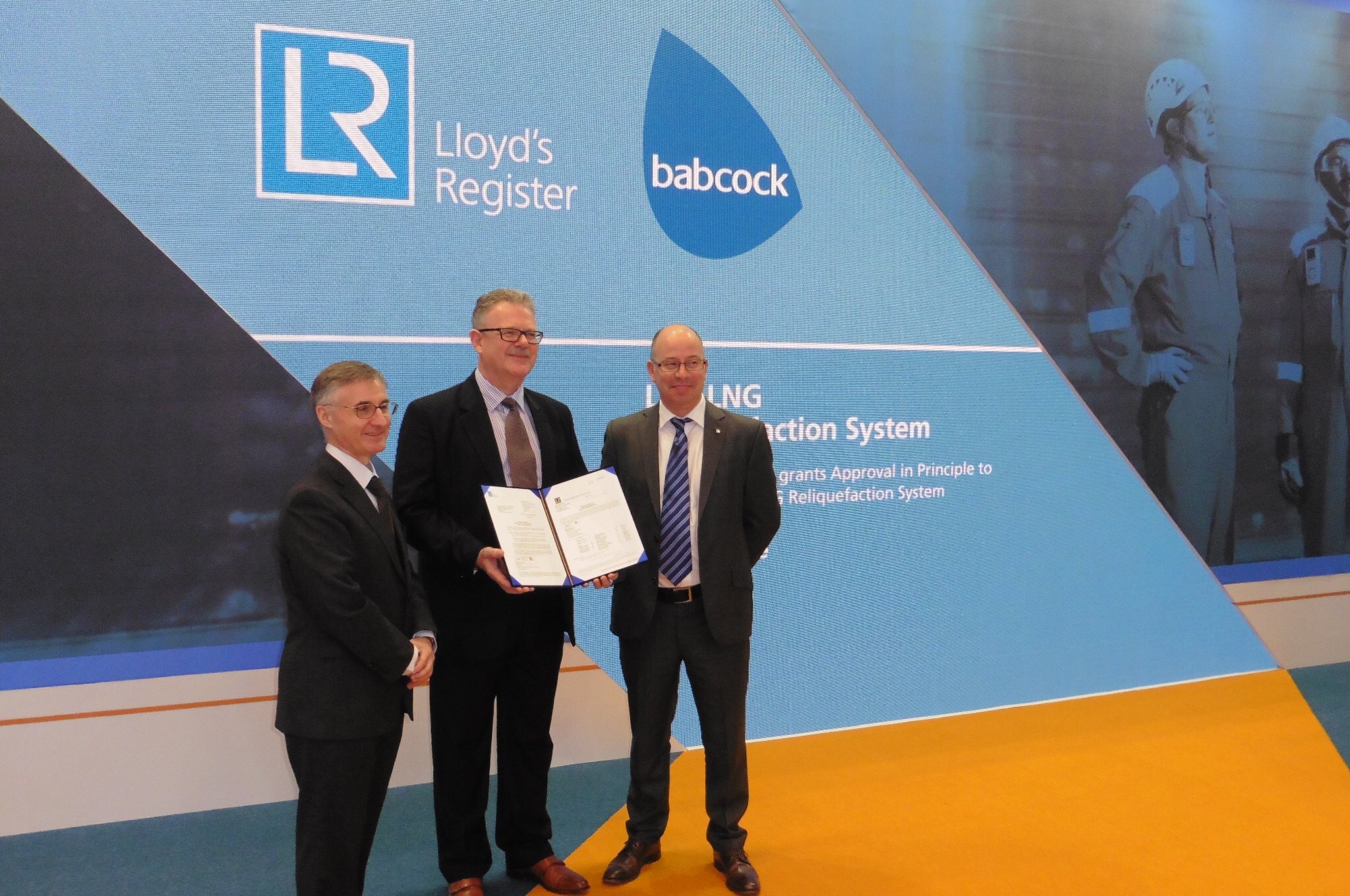 Lloyd’s Register awards AIP for Babcock’s LNG reliquefaction technology