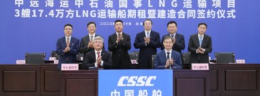 China COSCO Shipping orders LNG trio at Hudong