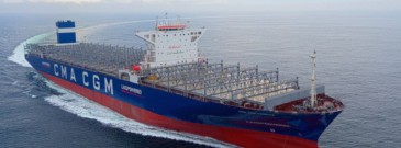 CMA CGM-chartered LNG boxship completes gas trials