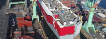 K Line’s LNG-fuelled car carrier launched in Japan