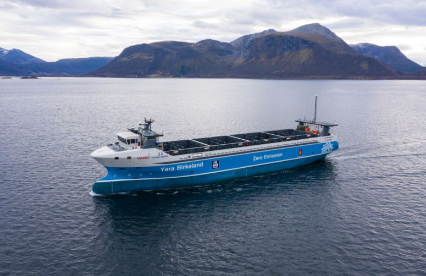 World’s 1st zero-emission container vessel, Yara Birkeland, delivered